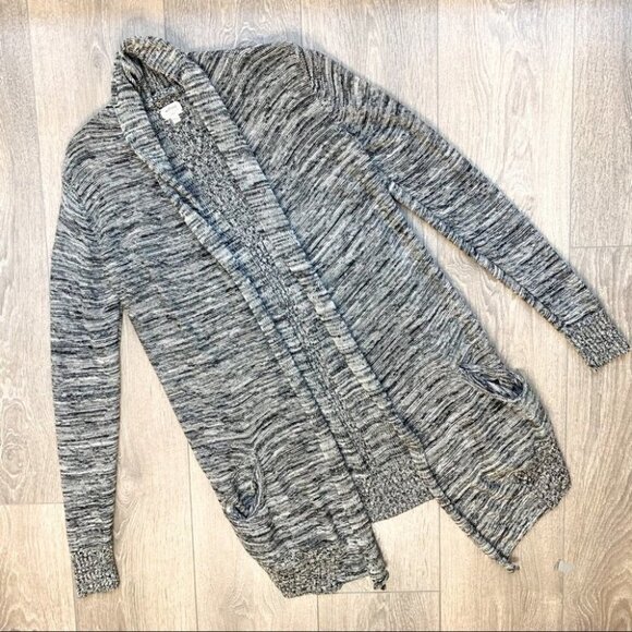 Aritzia Wilfred Flaubert Cardigan Sweater Duster Heathered Grey Draped Size  XS - Picture 5 of 14